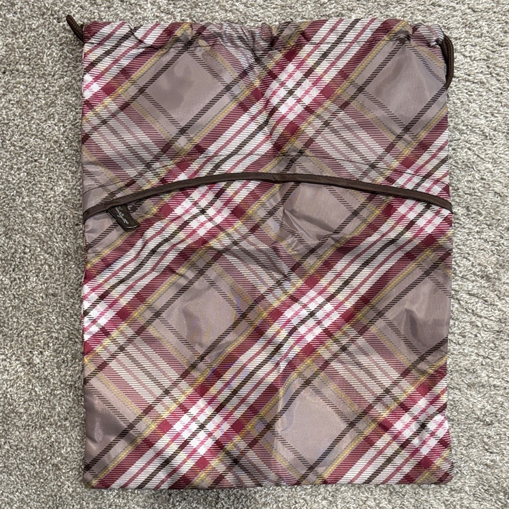 Plaid Drawstring Backpack - image 1